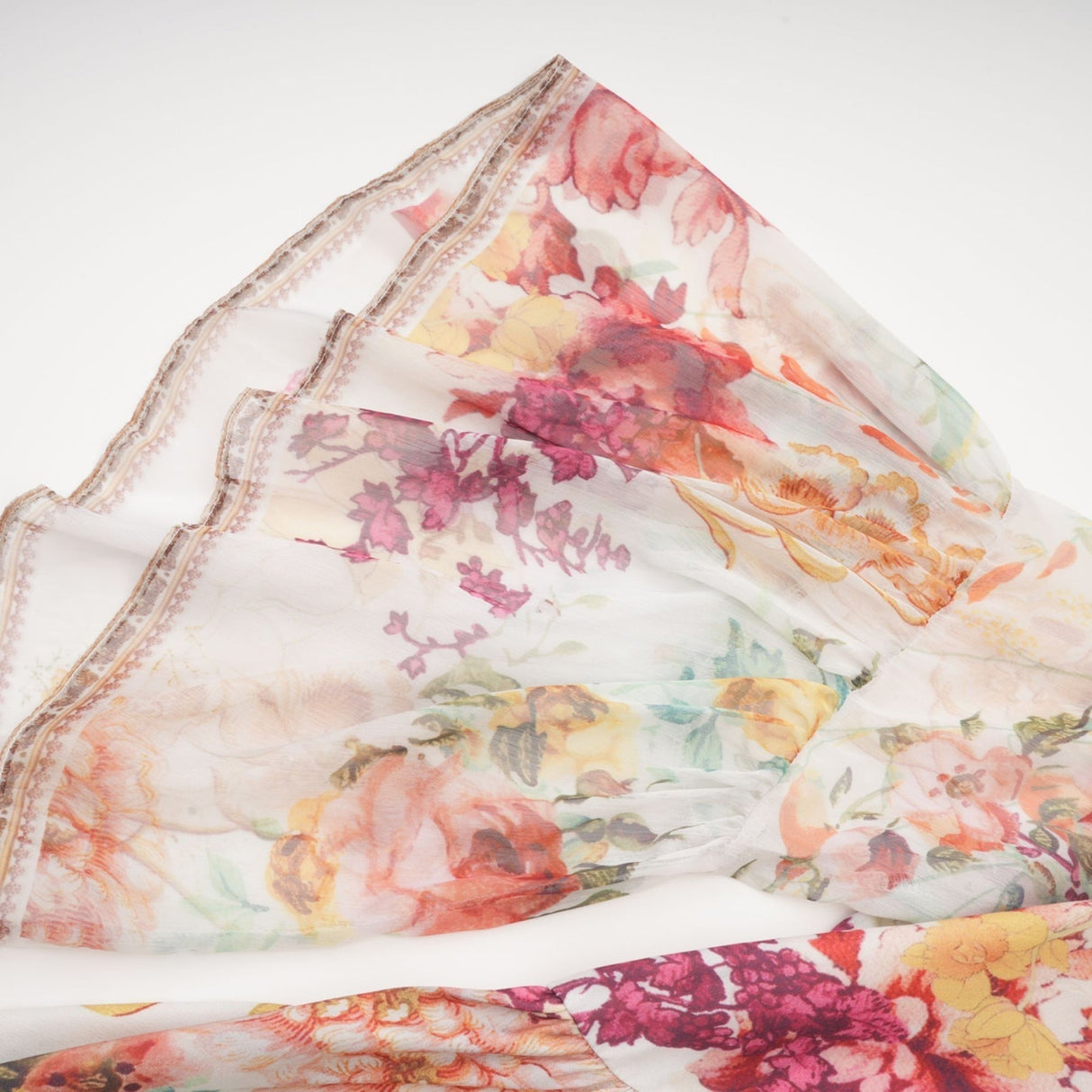 Mary Blouse with Floral Print & Crystal Embellishments