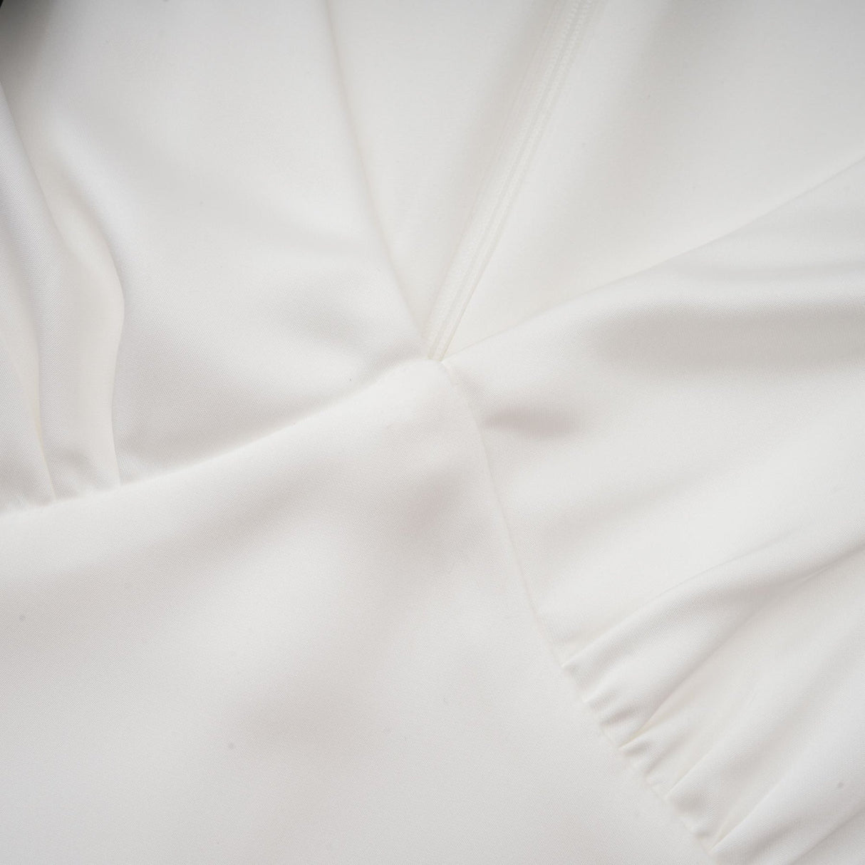 Mary White & Black Contrast Maxi Dress with V - Neck and Puff Sleeves