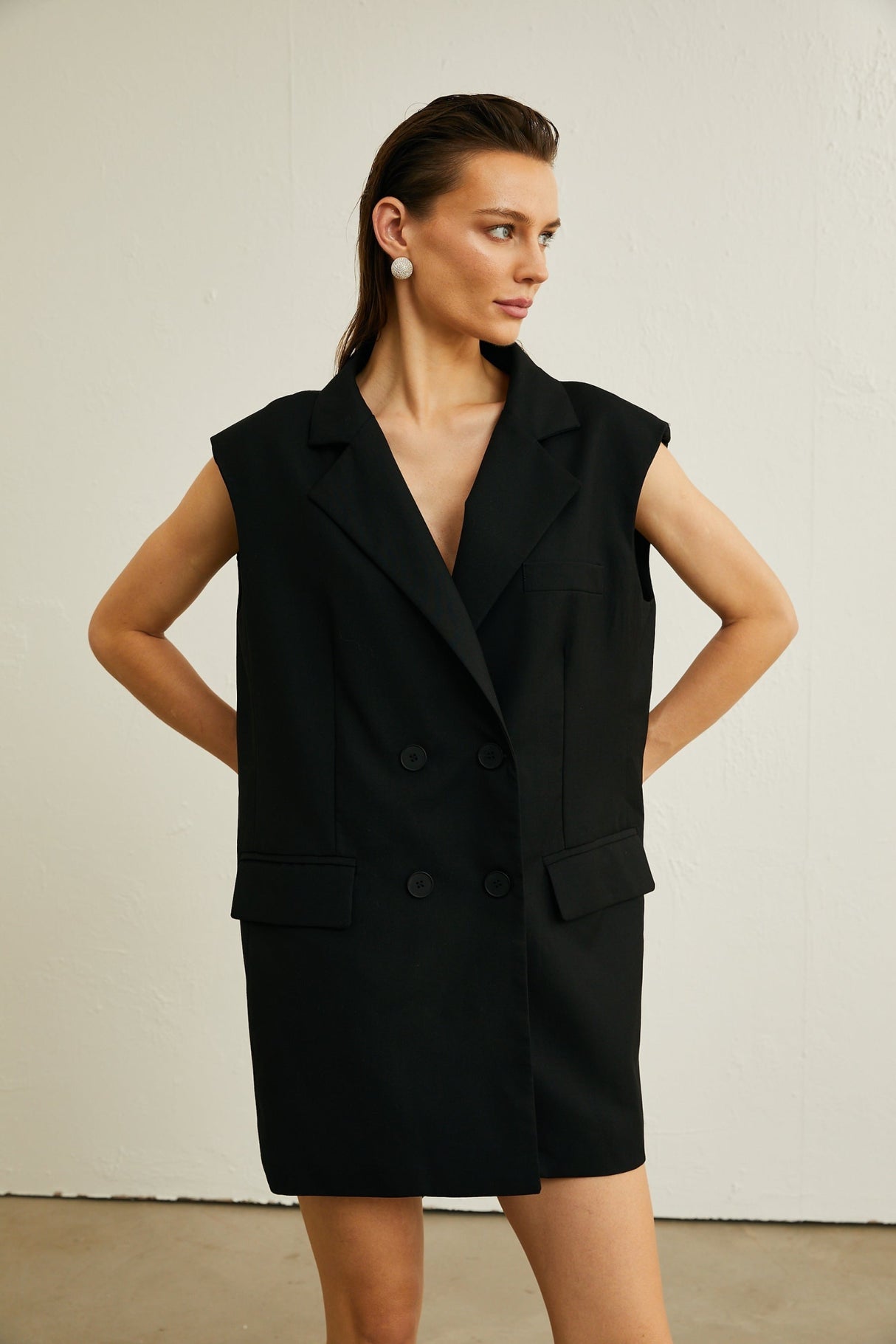 Maya Blazer with Bow Detail & Open Back