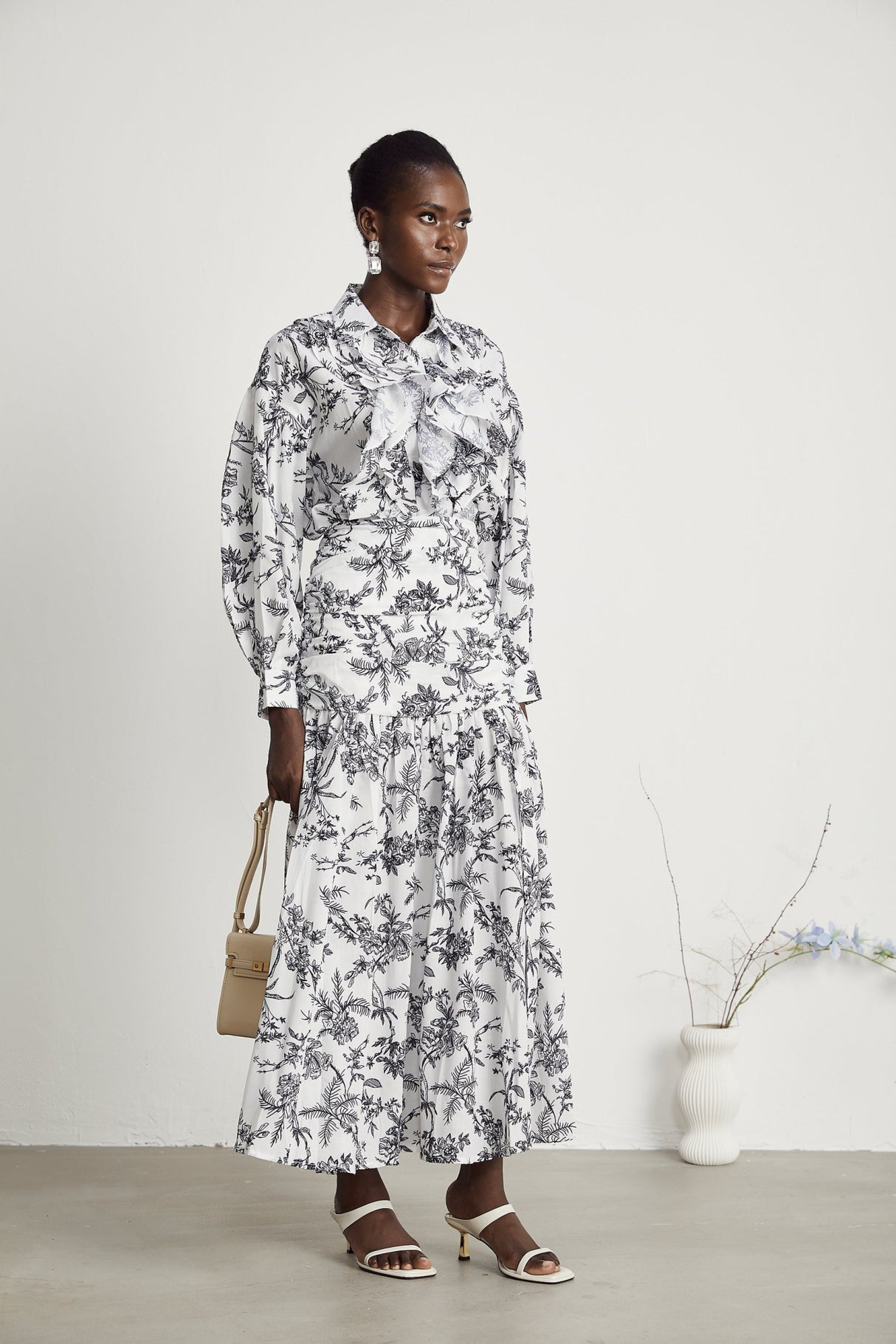 Maya Shirt & Skirt Graphic Print Matching Set