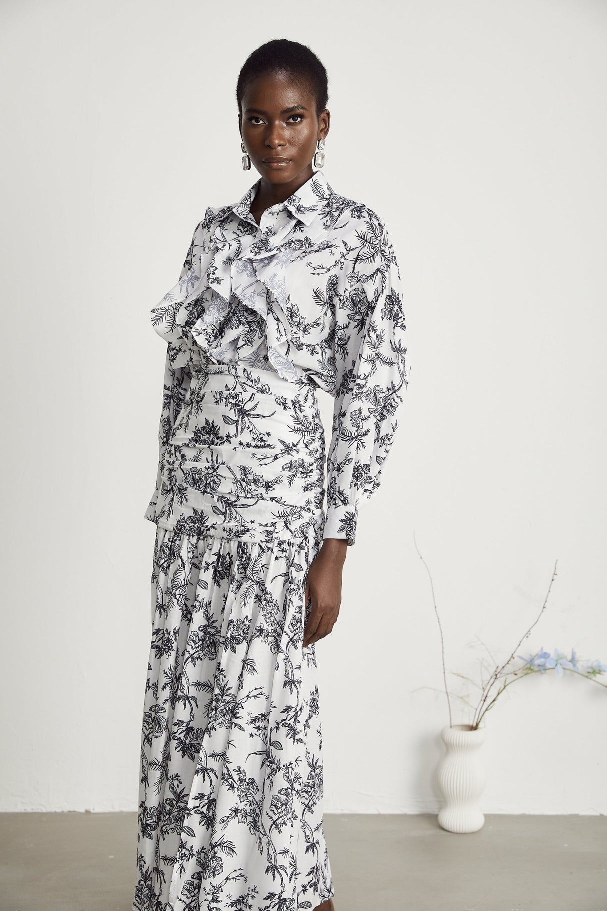 Maya Shirt & Skirt Graphic Print Matching Set