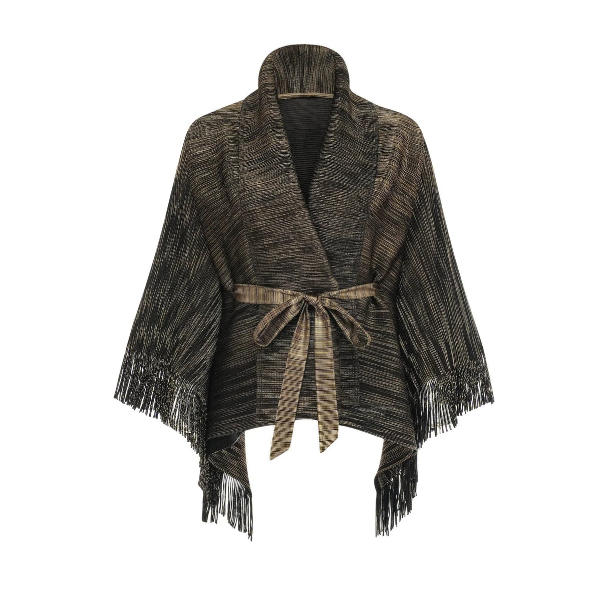 Melanie Top & Skirt Set - Black & Gold Gilded Cape Design