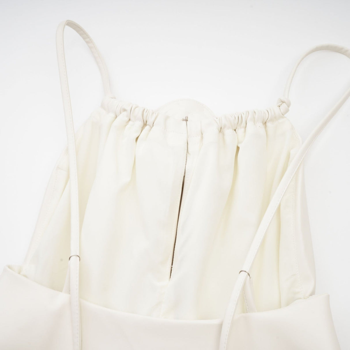 Meredith Floral Top White Leather Feel Applique & Zip