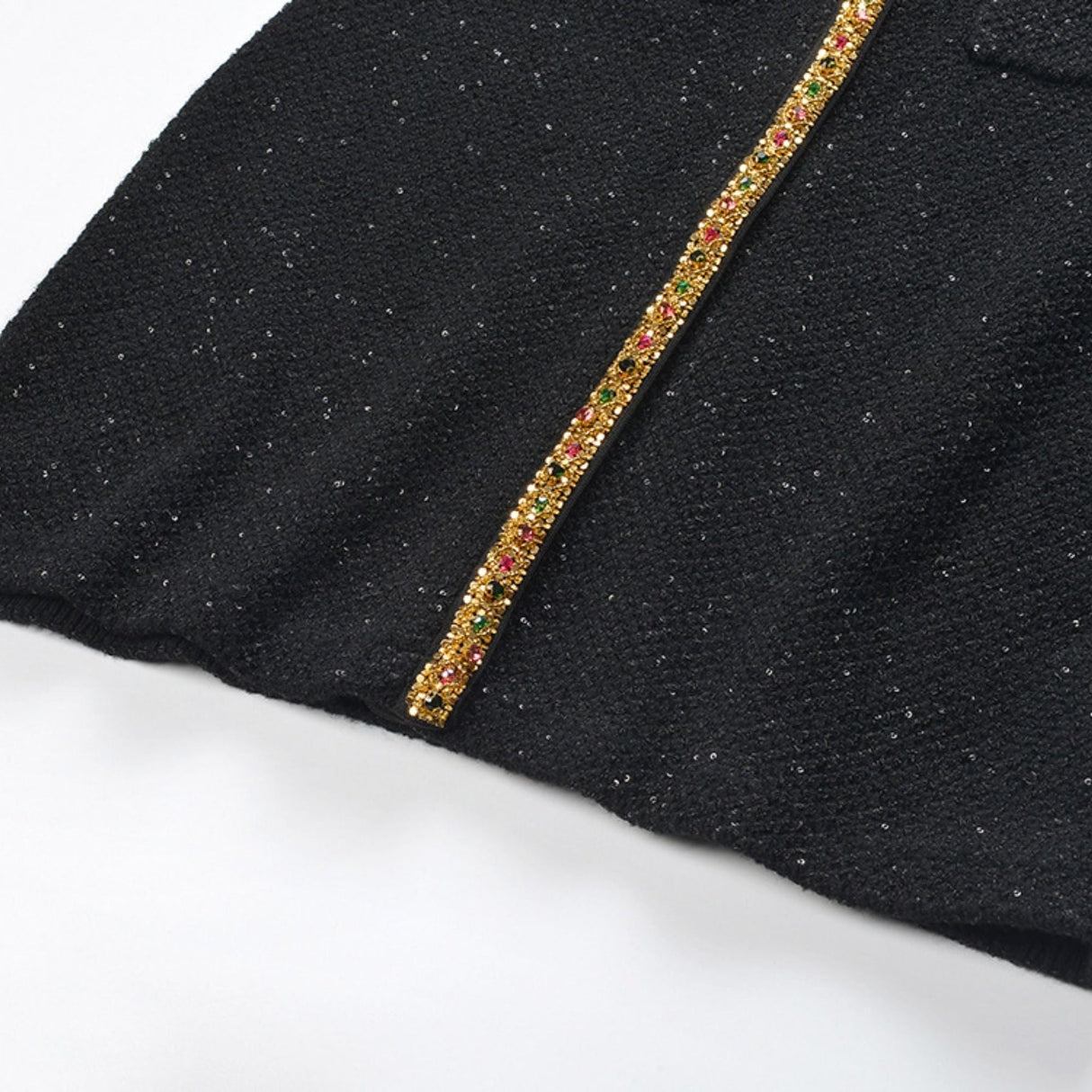 Meredith Knitted Dress with Sequin Lapel & Pockets