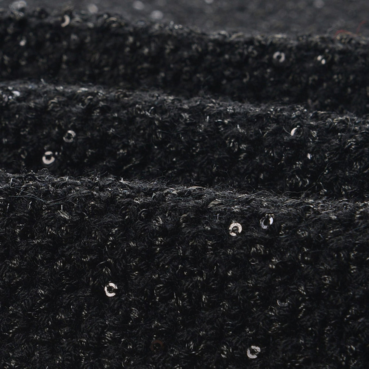 Meredith Knitted Dress with Sequin Lapel & Pockets