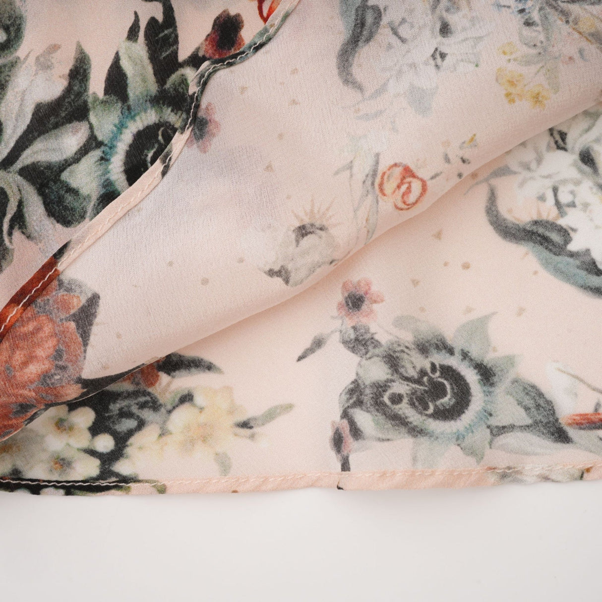 Michelina Dress Floral Print Blouson Sleeve Bow Detail Silk Thigh - Length