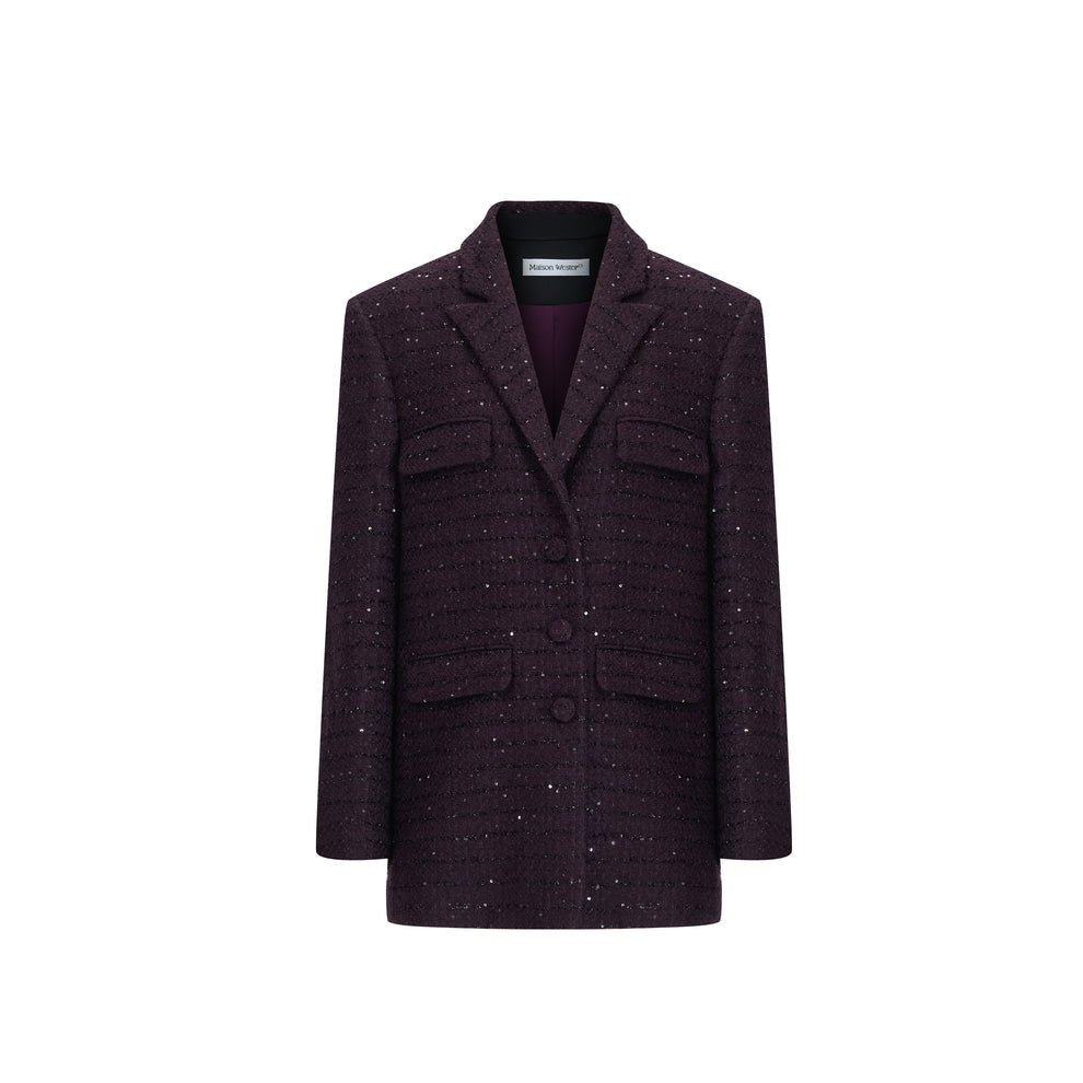 Michelina Wool - Blend Blazer - Structured Comfort - Tailored Silhouette - Functional Pockets - Versatile Fit - Sophisticated Style