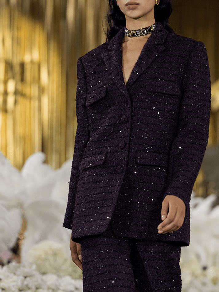Michelina Wool - Blend Blazer - Structured Comfort - Tailored Silhouette - Functional Pockets - Versatile Fit - Sophisticated Style