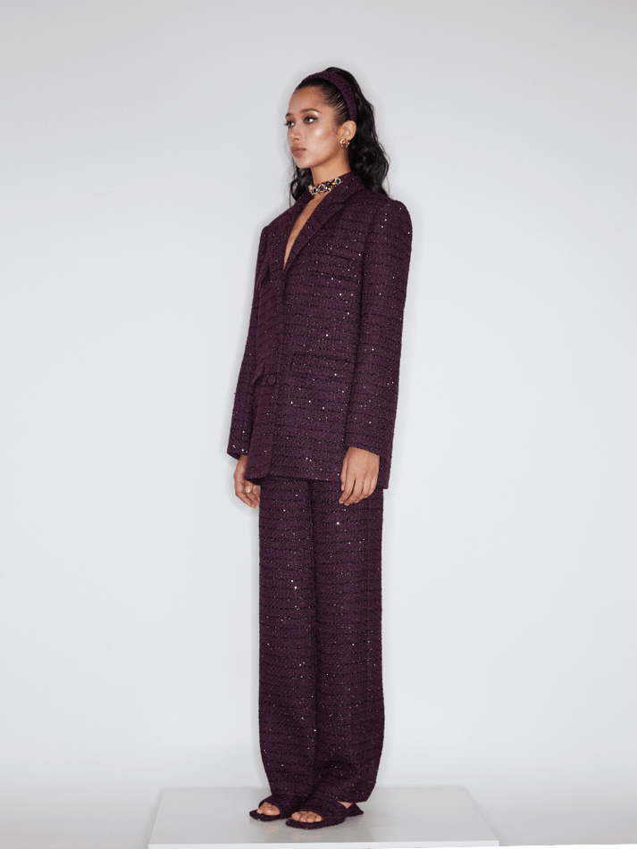 Michelina Wool - Blend Blazer - Structured Comfort - Tailored Silhouette - Functional Pockets - Versatile Fit - Sophisticated Style