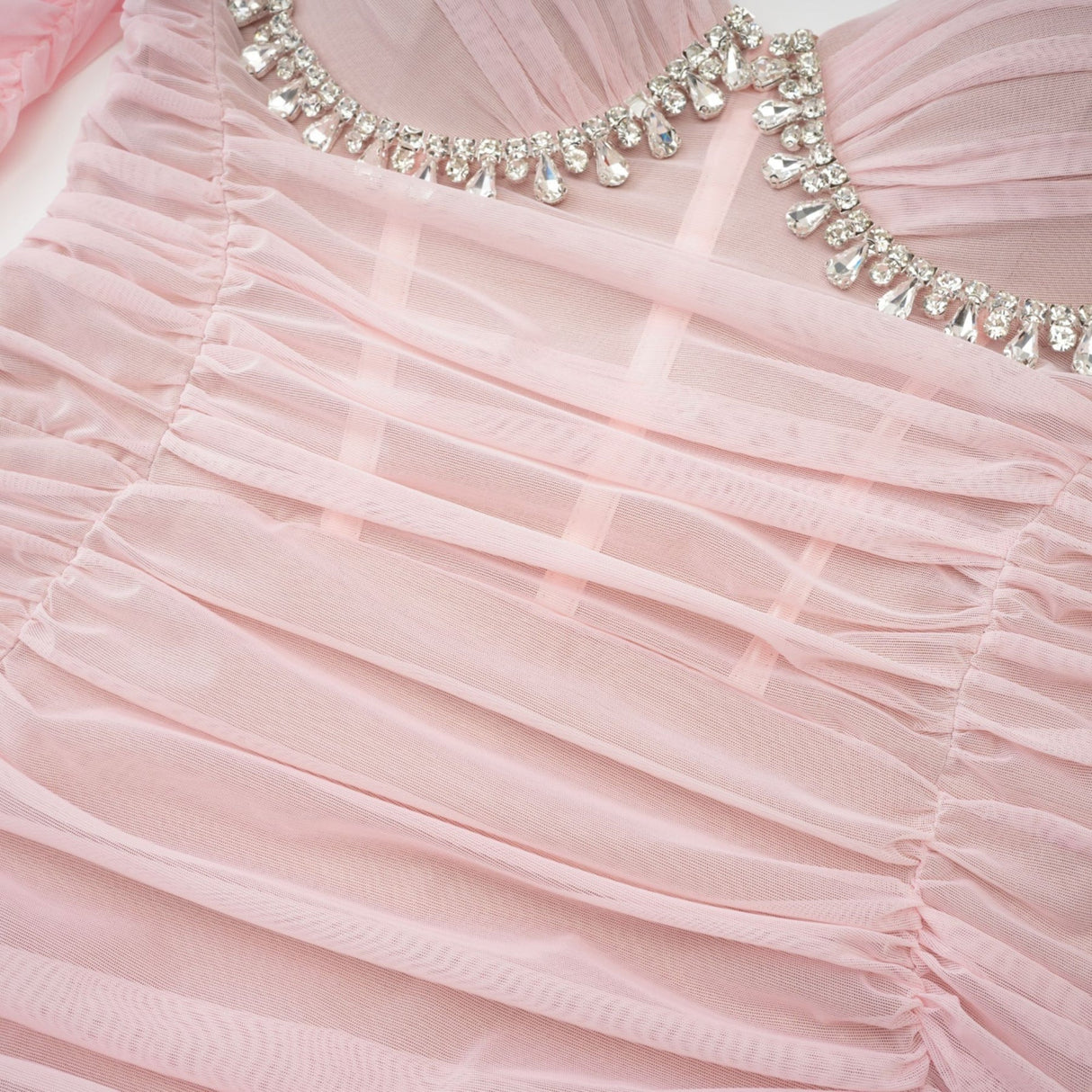 Mikayla Midi Dress Pink Sweetheart Puff Sleeve Open Back Zip