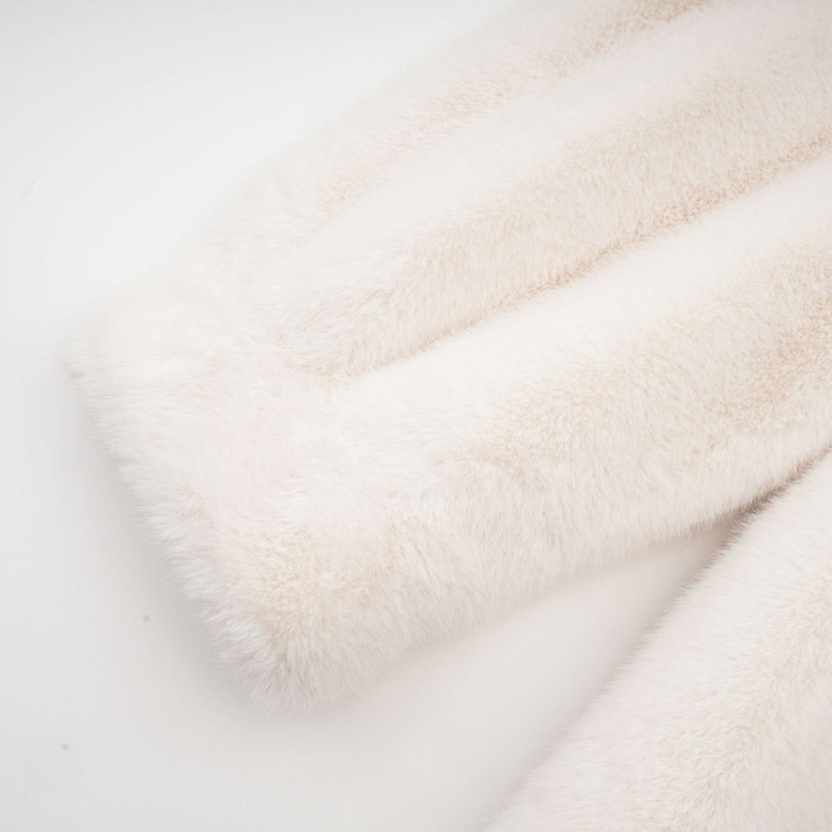 Miracle Jacket Miracle Faux Fur Double Breasted White & Stand