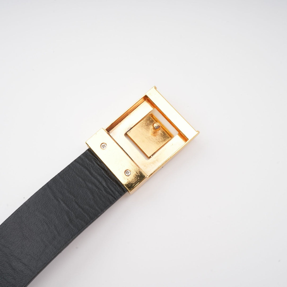 Miranda Black Belted Shorts with Gold - Tone Hardware