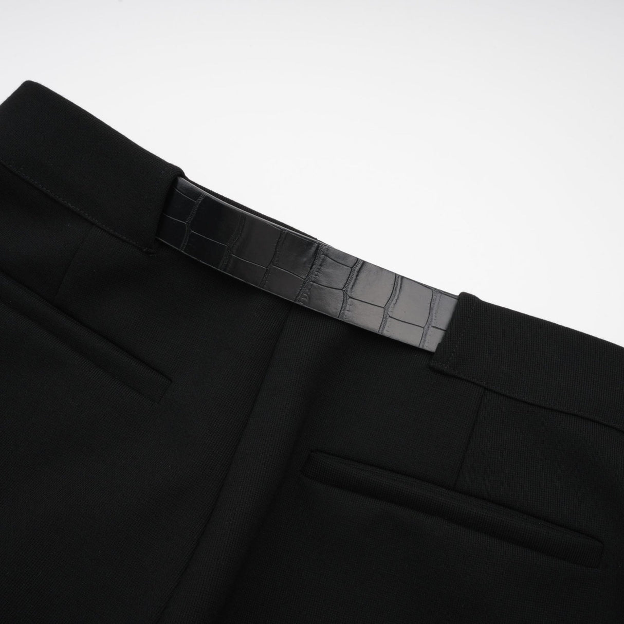 Miranda Black Belted Shorts with Gold - Tone Hardware