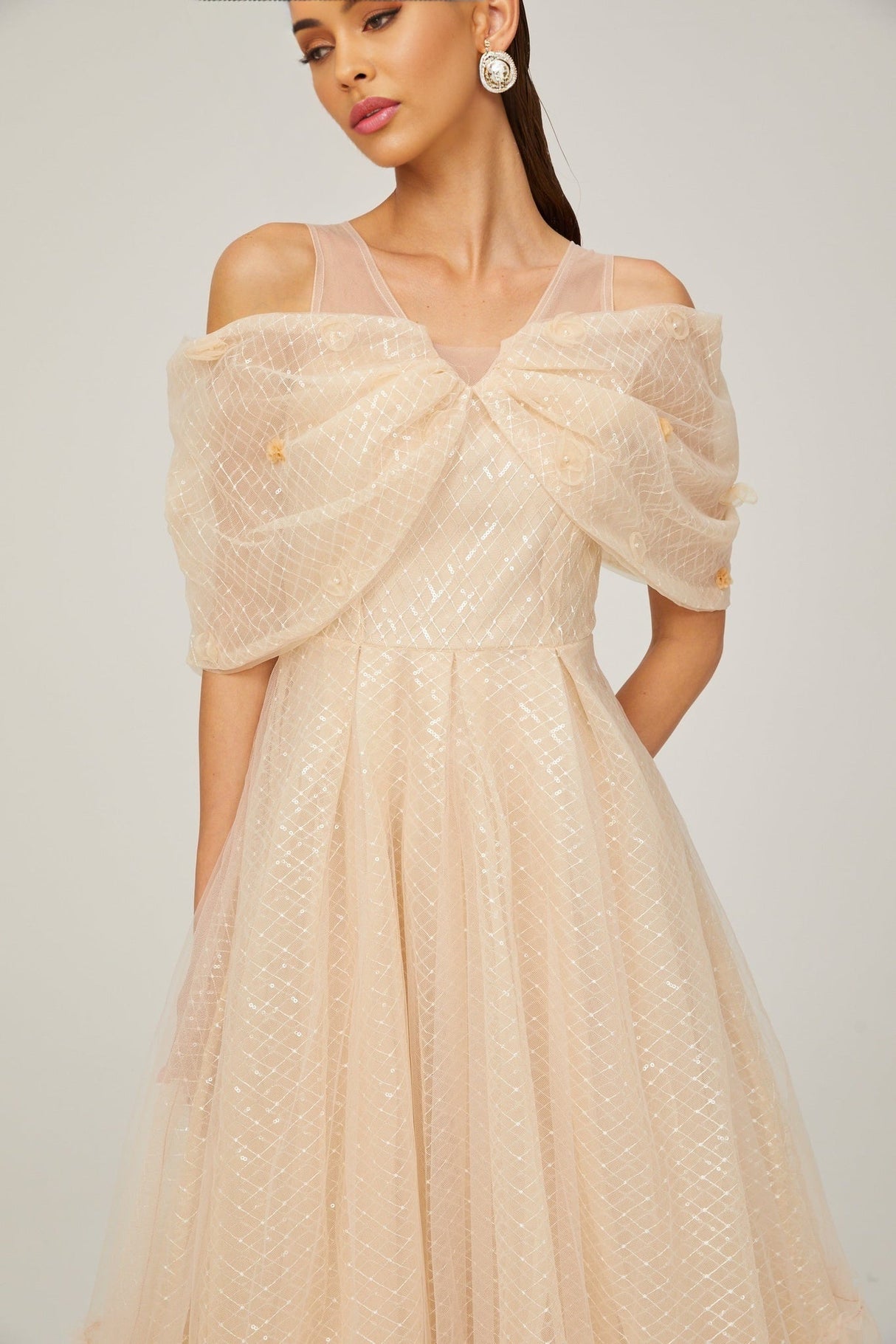 Miriam Check Pattern Midi Dress