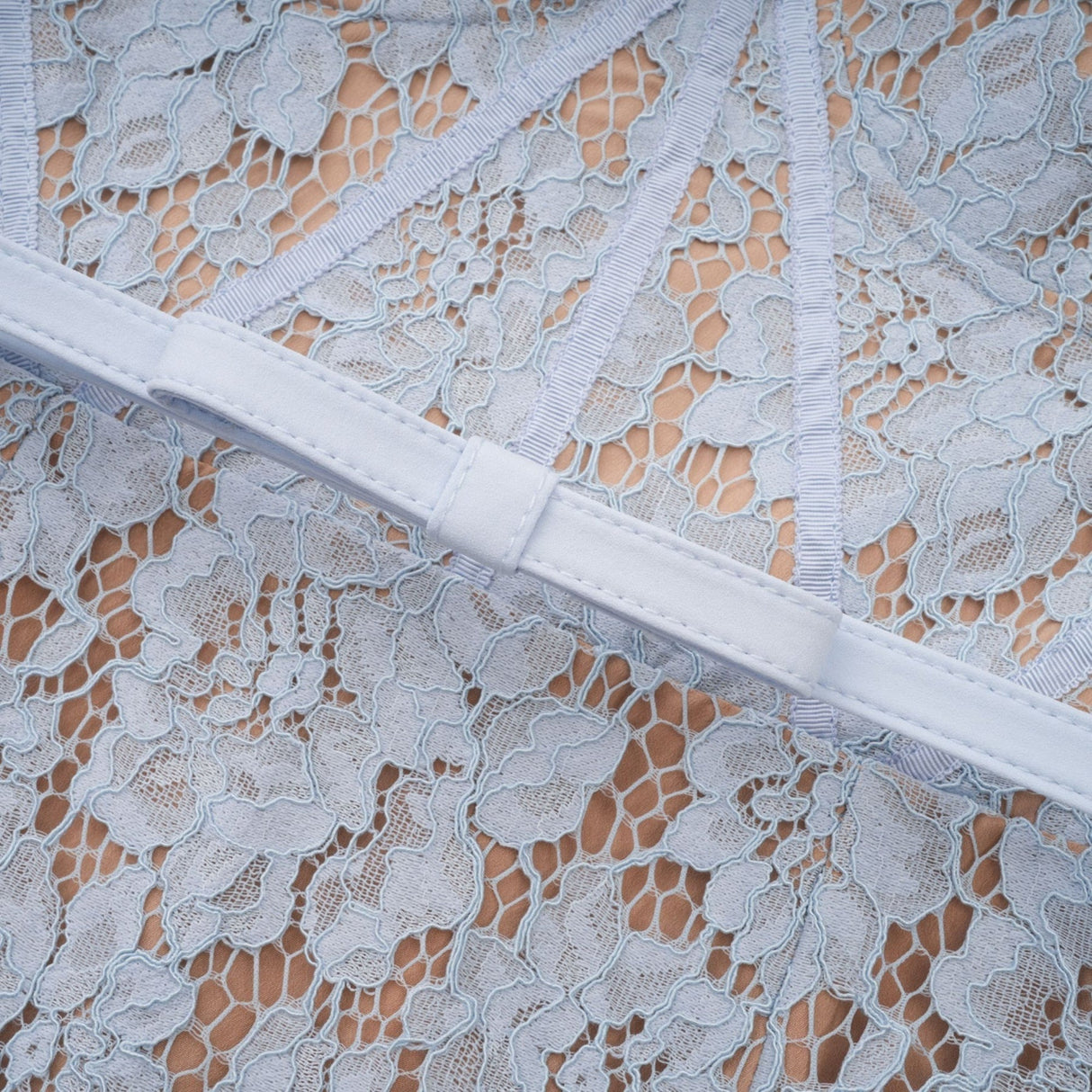 Miriam Floral Midi Dress in Vibrant Blue with Sweetheart Neckline & Scalloped Trim