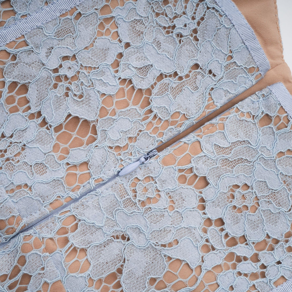 Miriam Floral Midi Dress in Vibrant Blue with Sweetheart Neckline & Scalloped Trim