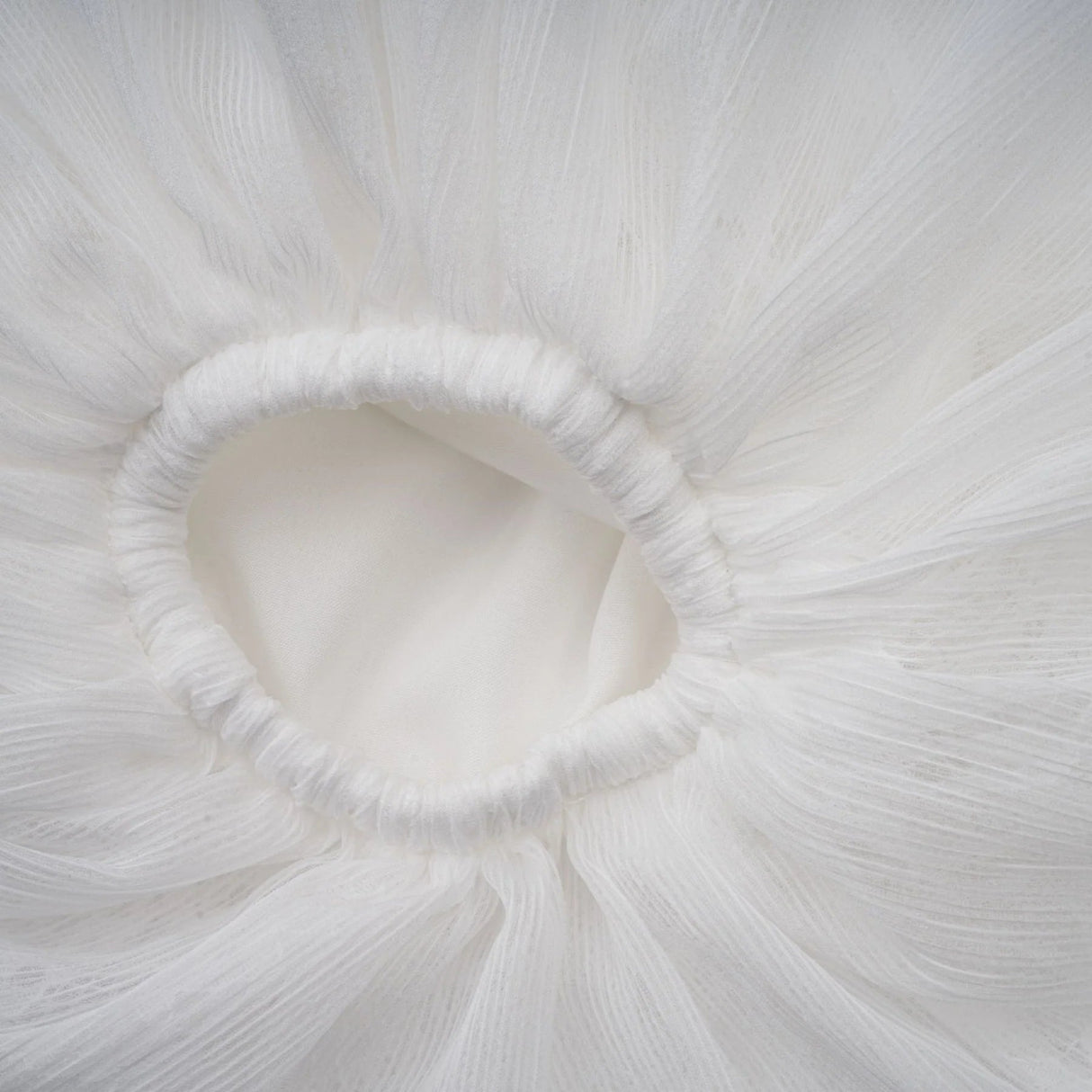 Morgan Mini Dress White Pleated Tulle Floral Applique