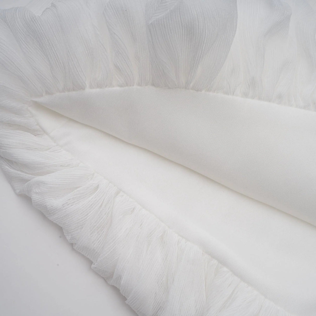 Morgan Mini Dress White Pleated Tulle Floral Applique