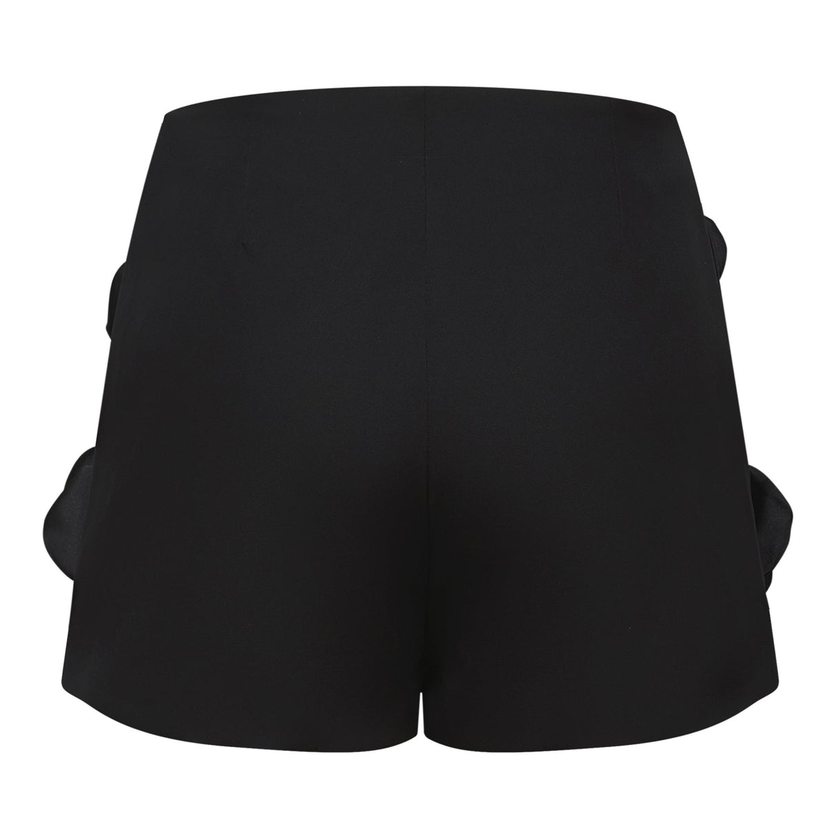 Nalini Black Thigh - Length Shorts With 3D Floral Appliqués