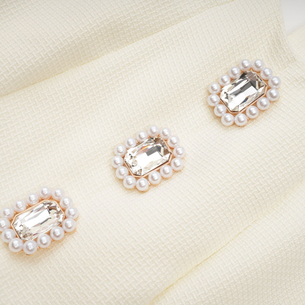 Natalie Mini Dress Crystal Button Scoop Back White