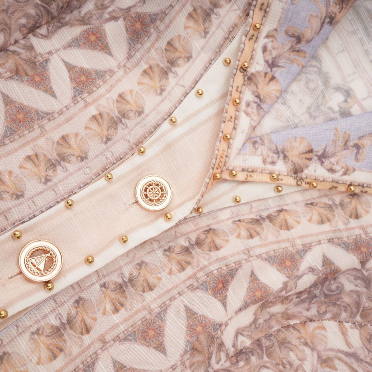 Ninfa Mini Dress with Pattern Print and Belt