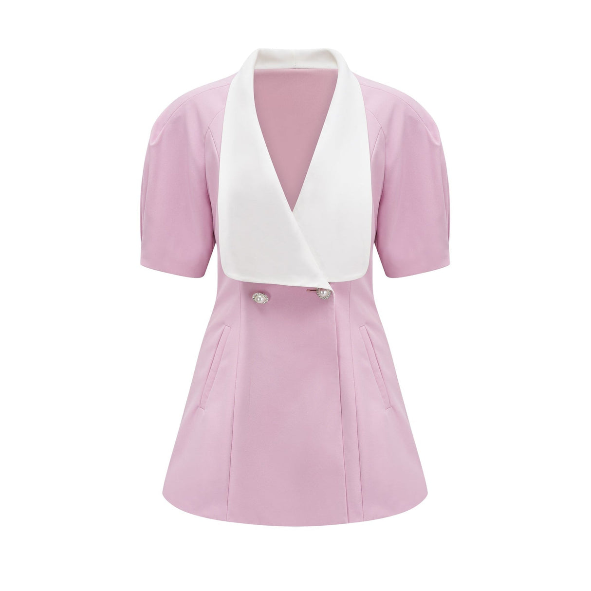 Nives Mini Dress Nives Panelled Pink Bowknot