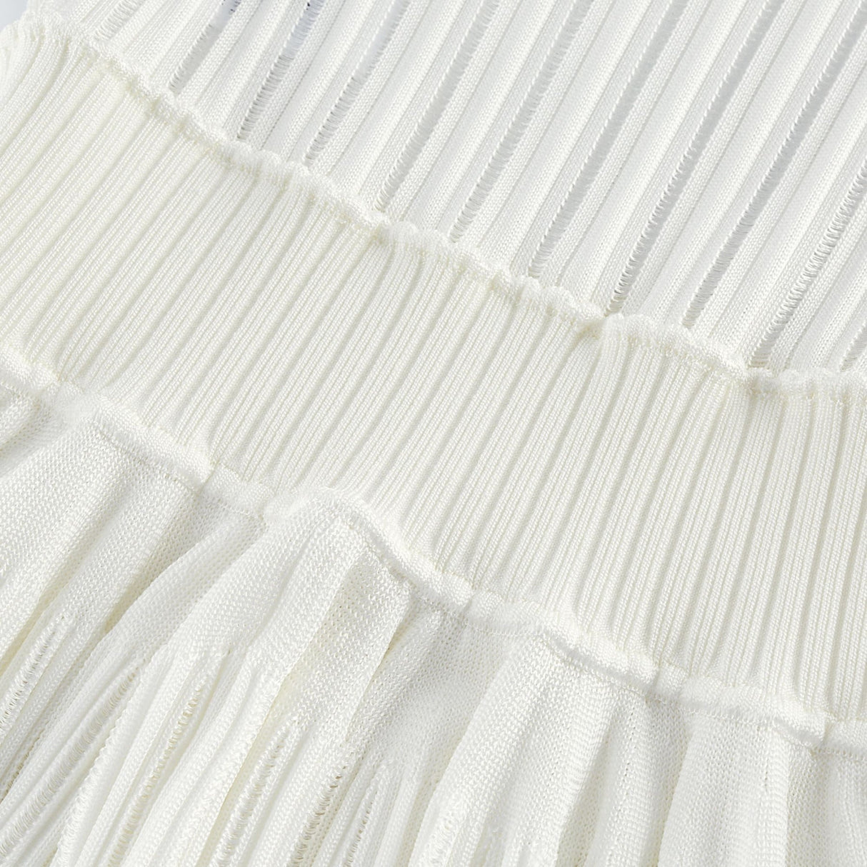 Noémie White Sleeveless Mini Dress With Flared Skirt