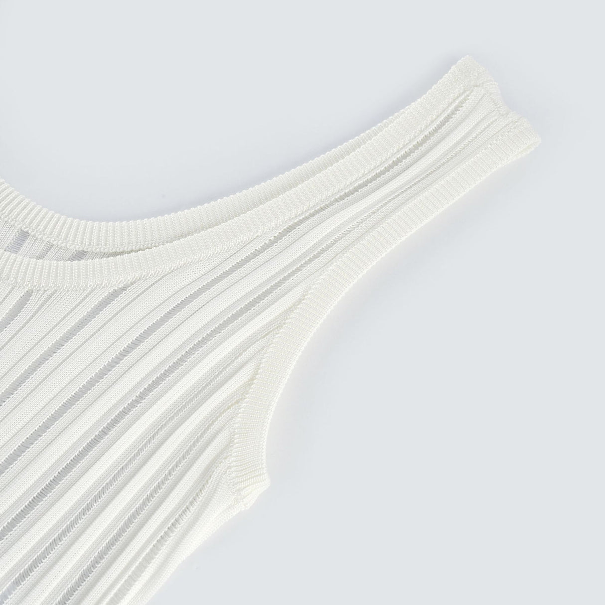 Noémie White Sleeveless Mini Dress With Flared Skirt