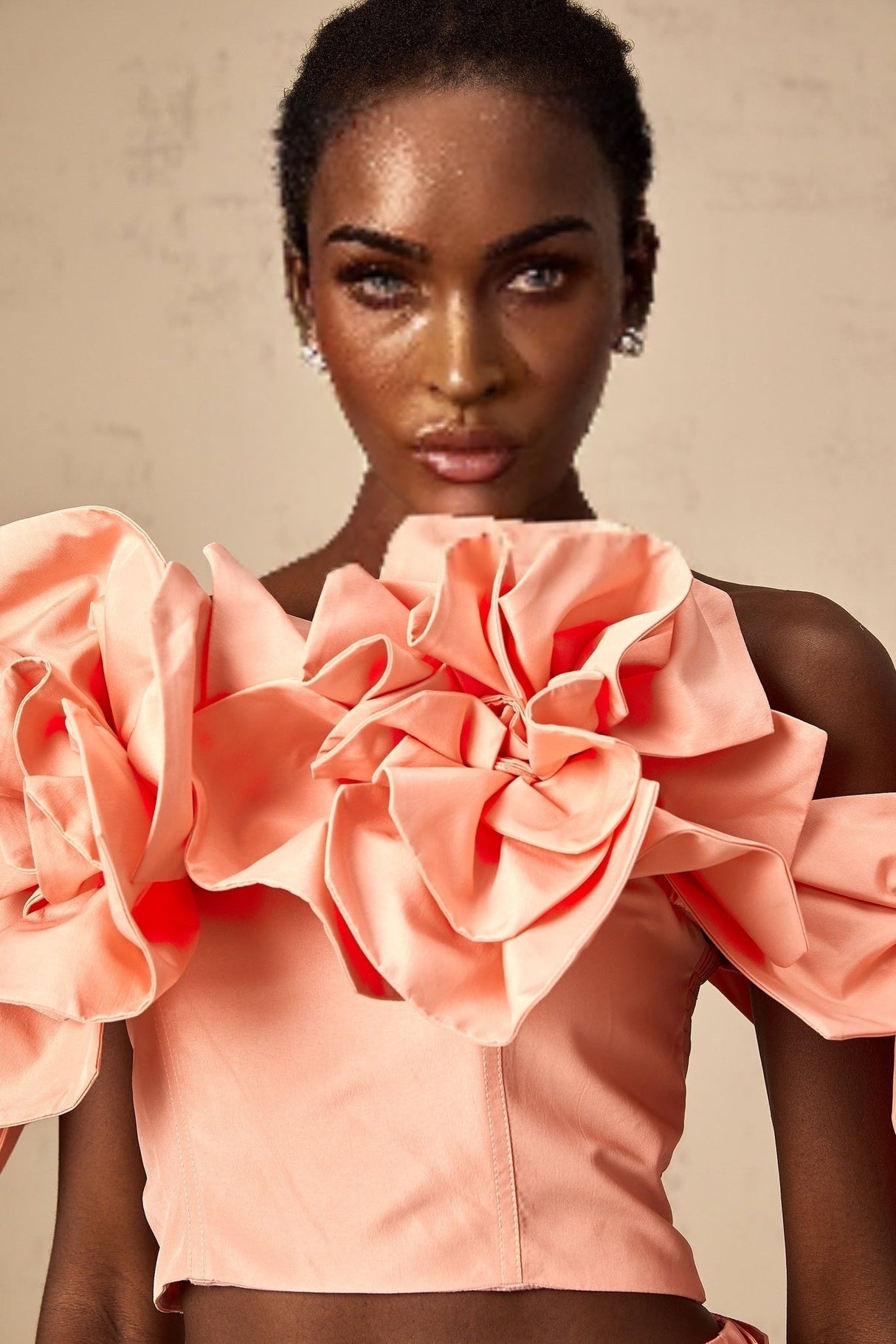 Oakley Skirt & Top Set Pink Floral Applique Flared Hem Matching