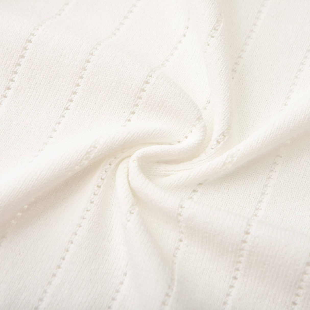 Oakley Skirt & Top Set Rib Knitted Button Detail White