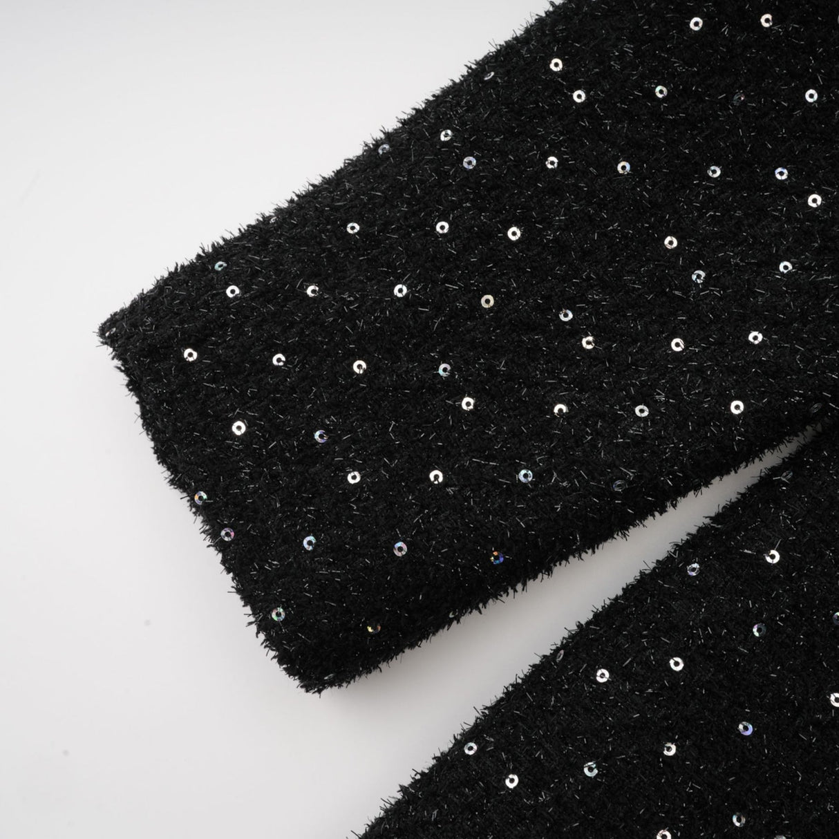 Olivia Mini Dress Monochrome Tweed Pearls