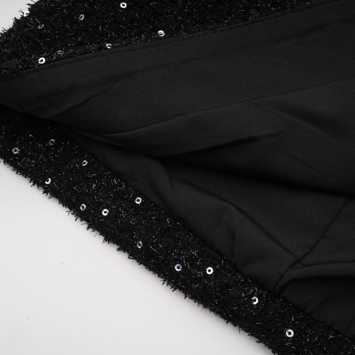 Olivia Mini Dress Monochrome Tweed Pearls