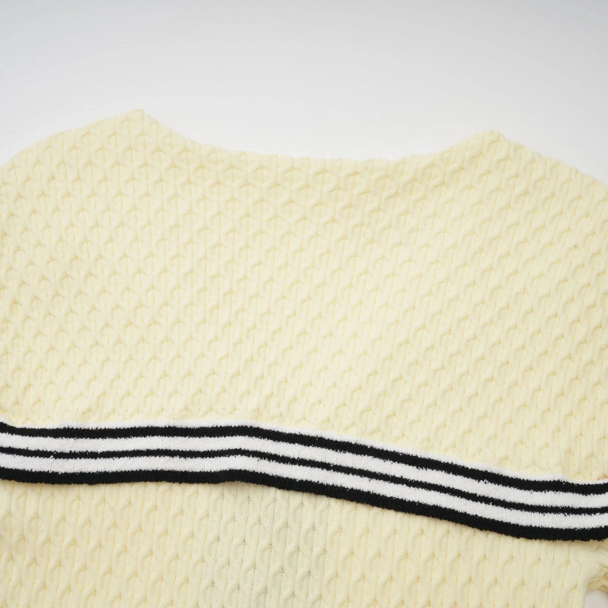 Paige Knitted Dress with Nautical Detail in Yellow