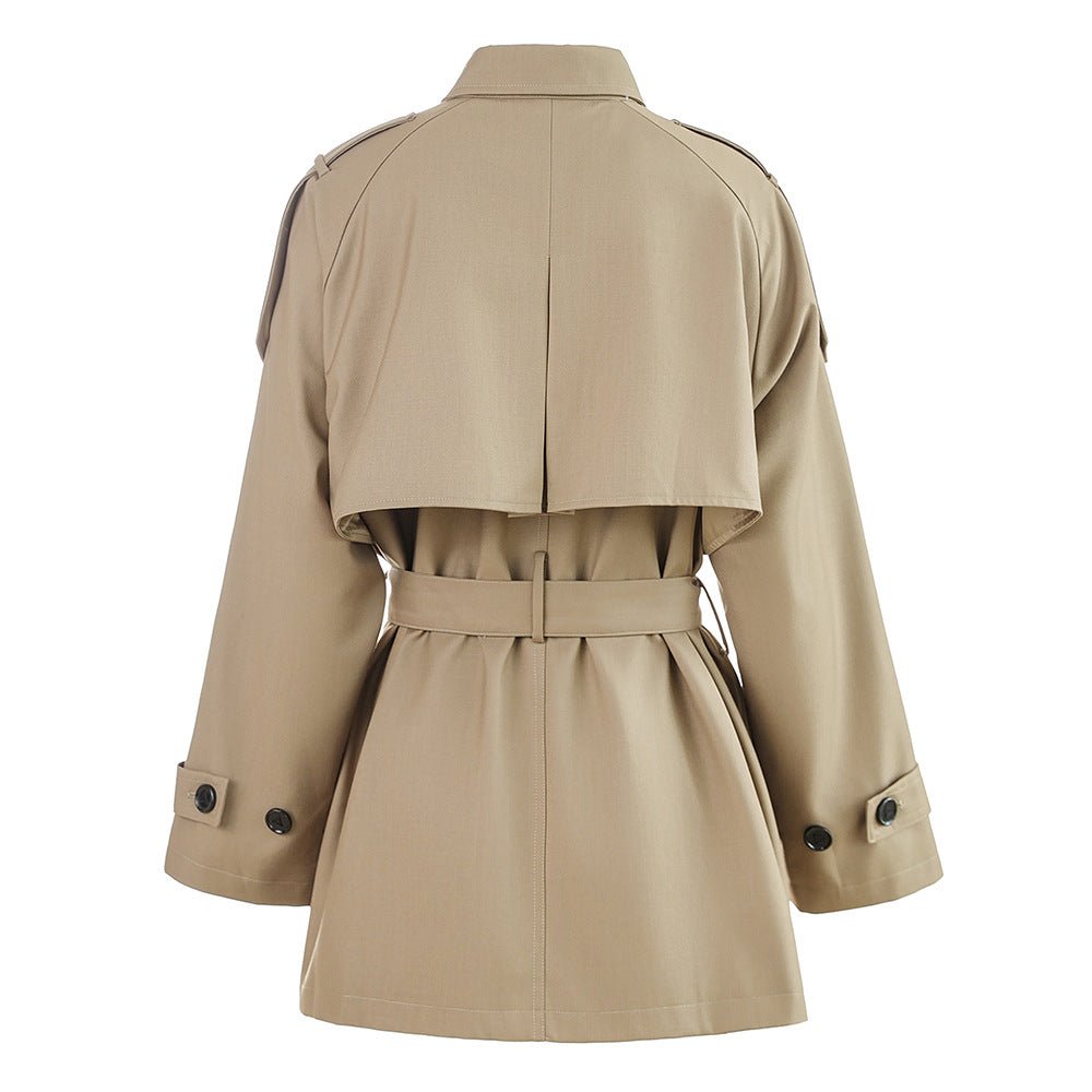 Paige Trench Coat – Oversized Belted Fit – Epaulettes – Military - Inspired Design