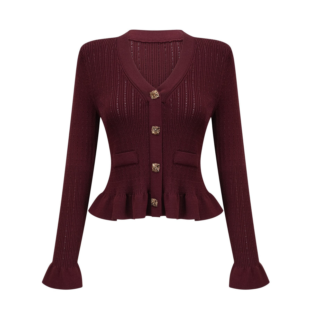 Paisley Skirt & Top Set Crystal Embellished Bordeaux Red