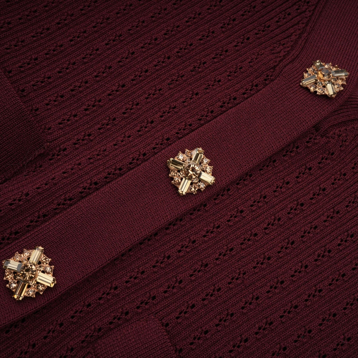 Paisley Skirt & Top Set Crystal Embellished Bordeaux Red