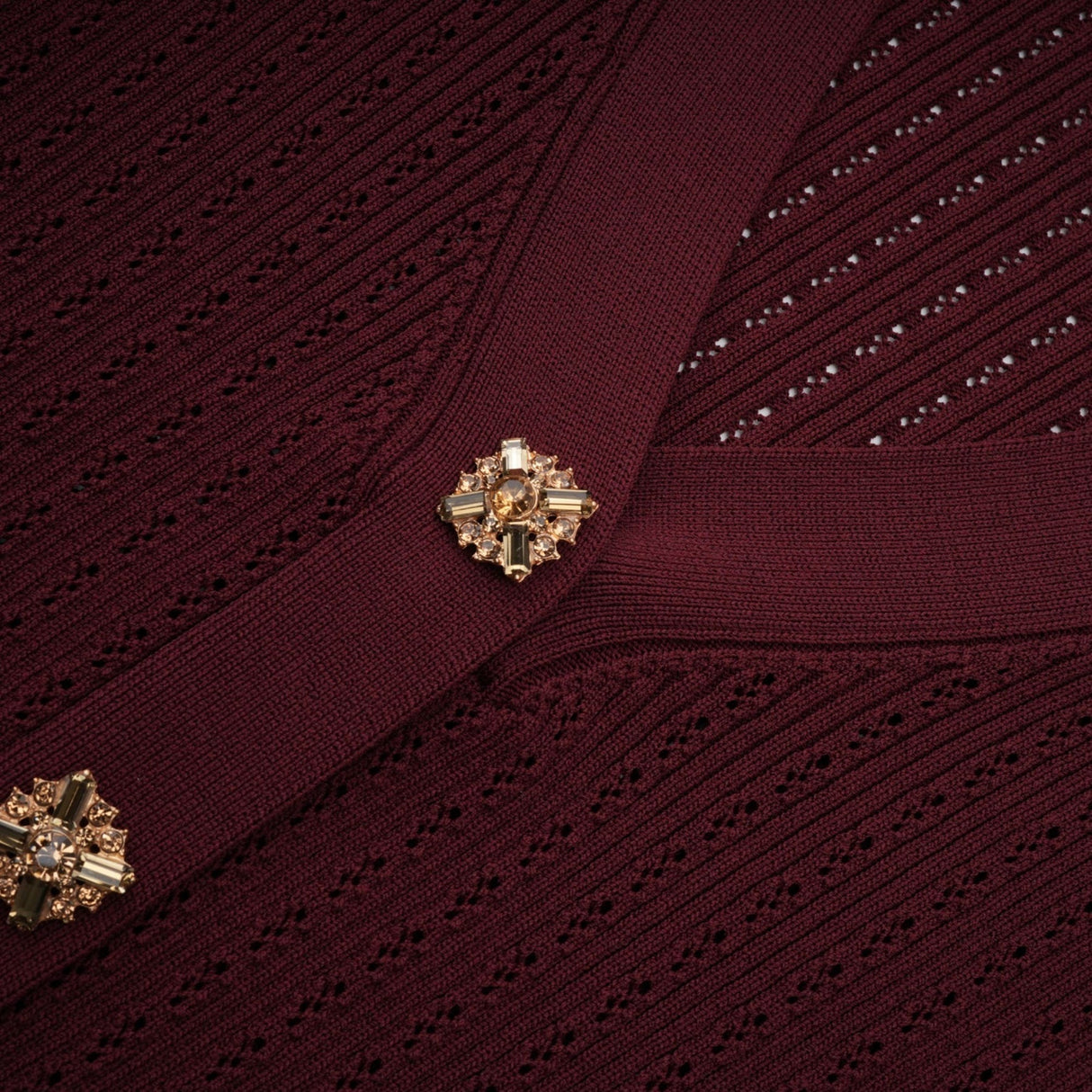 Paisley Skirt & Top Set Crystal Embellished Bordeaux Red