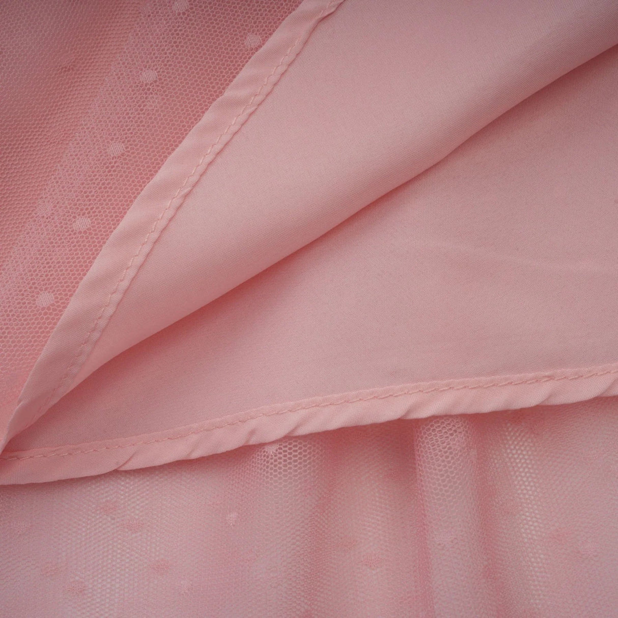 Paityn Midi Dress Pink Dot Ruffled Tulle Tiered Design Zip Fastening