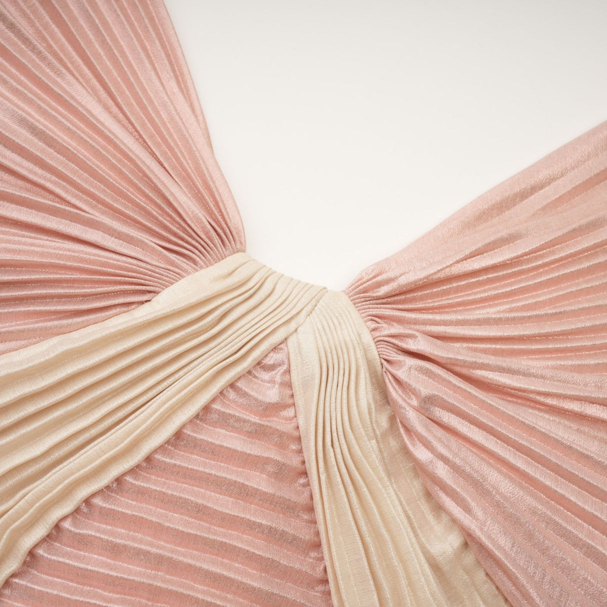 Palma Dress Pink & Gold Pleated Maxi