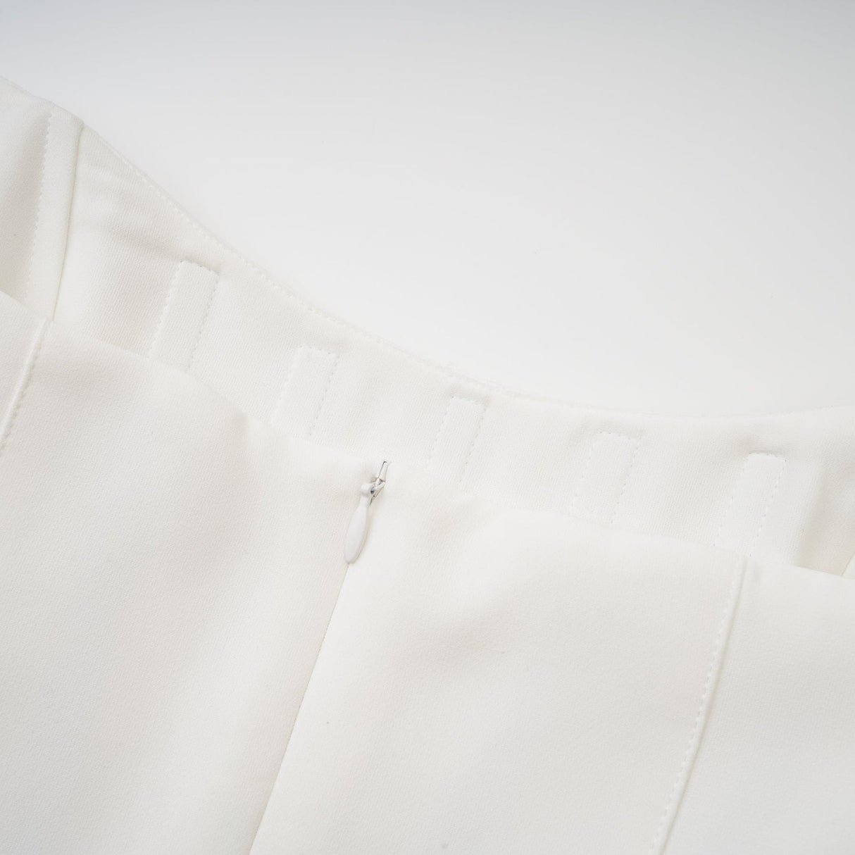 Paloma Midi Dress White Embellished Off the Shoulder Zip Fastening