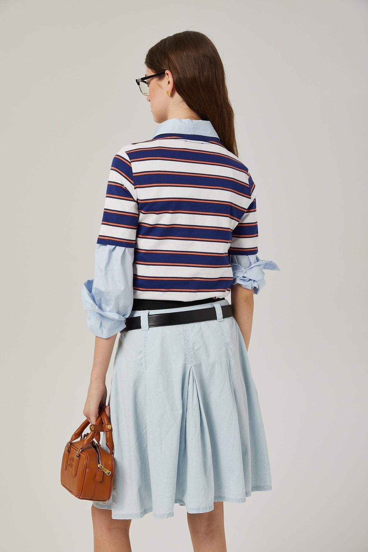 Paloma Shirt White Blue Stripe Print TShirt