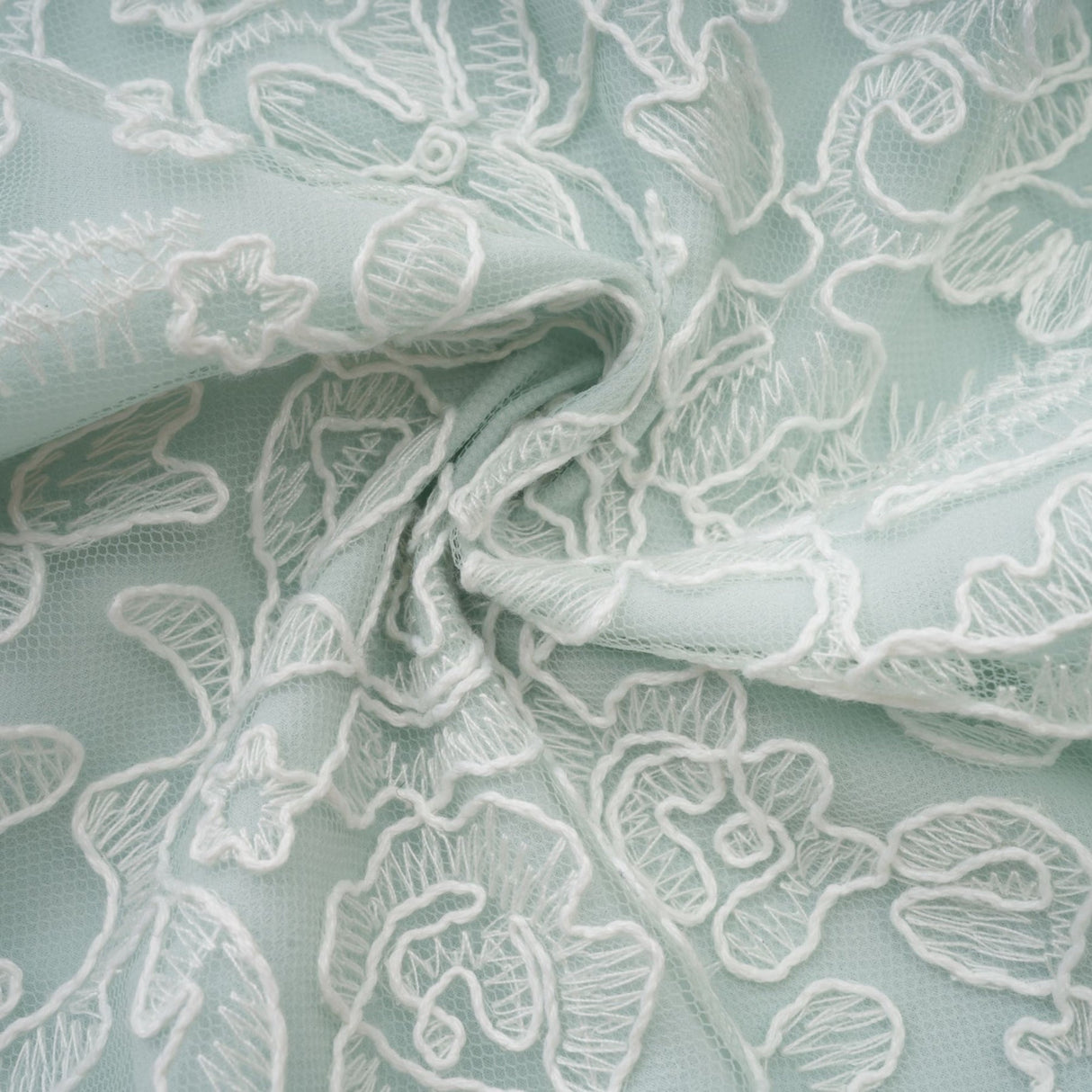 Paola Mini Dress Green Lace Crystal Pleat Embellished