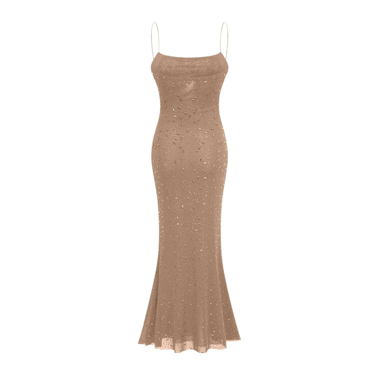 Pasquina Sequin Embellished Midi Dress in Neutrals