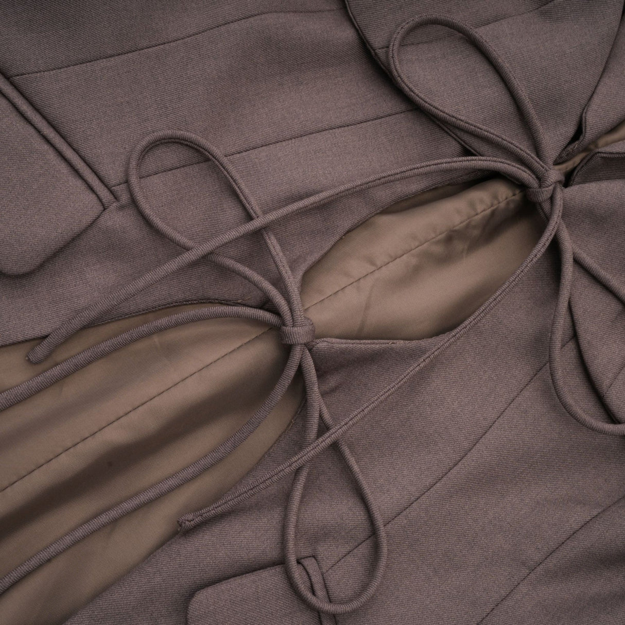 Patrizia Blazer Grey Tie Up Design & Fitted Two Pockets