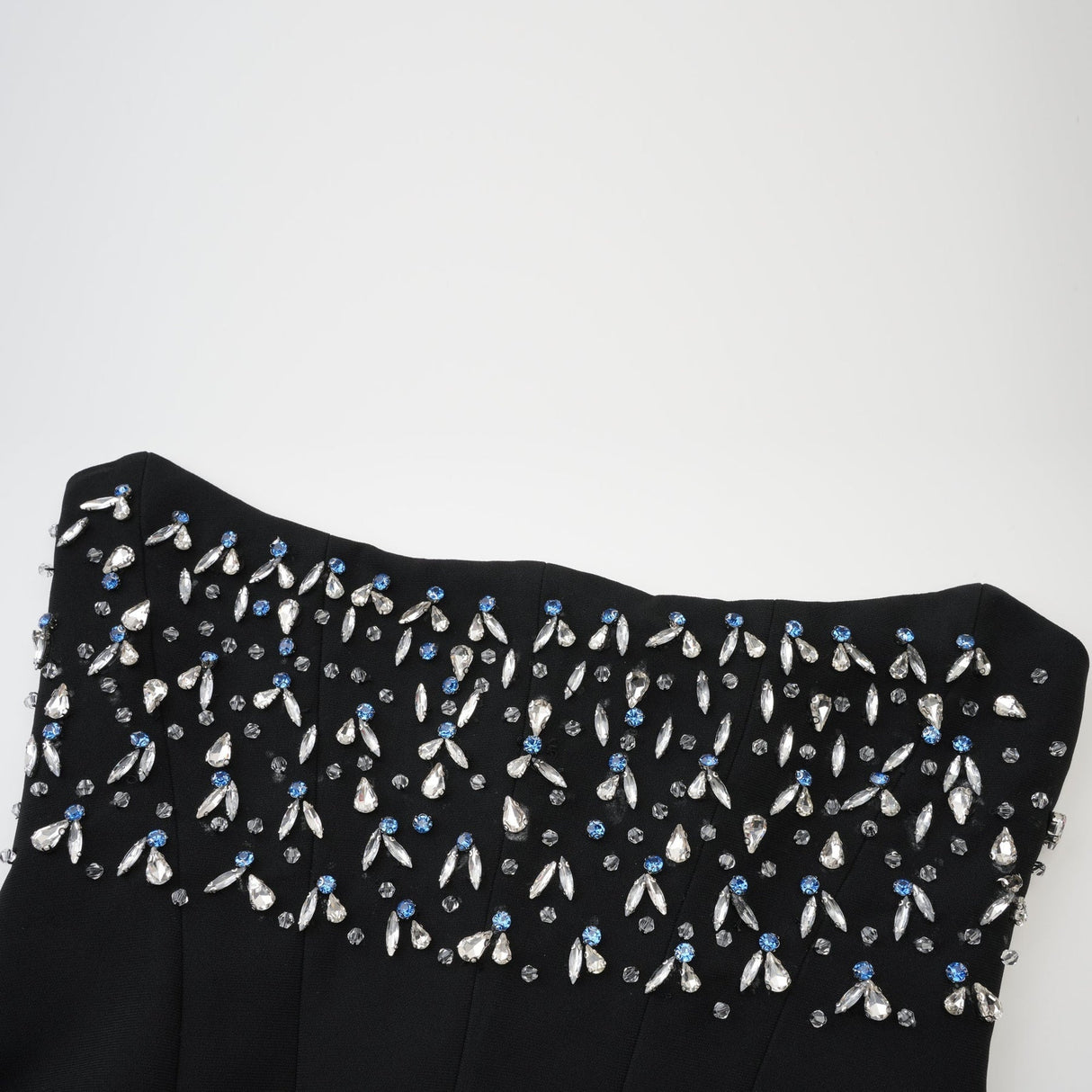 Patrizia Maxi Dress - Off Shoulder Pleated Design with Crystal Embellishment & Flared Hem