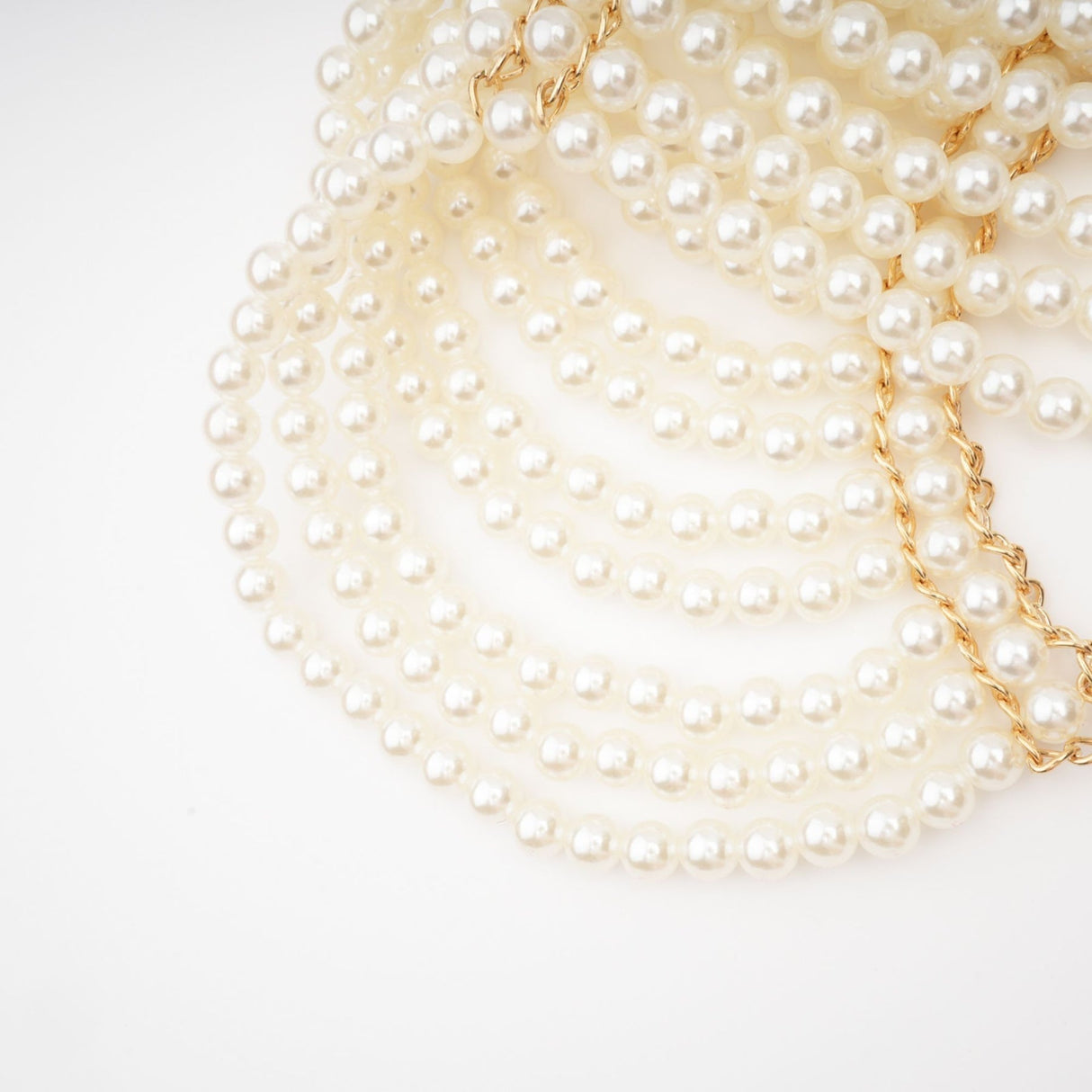 Patrizia Shawl White Faux - Pearl Open - Back