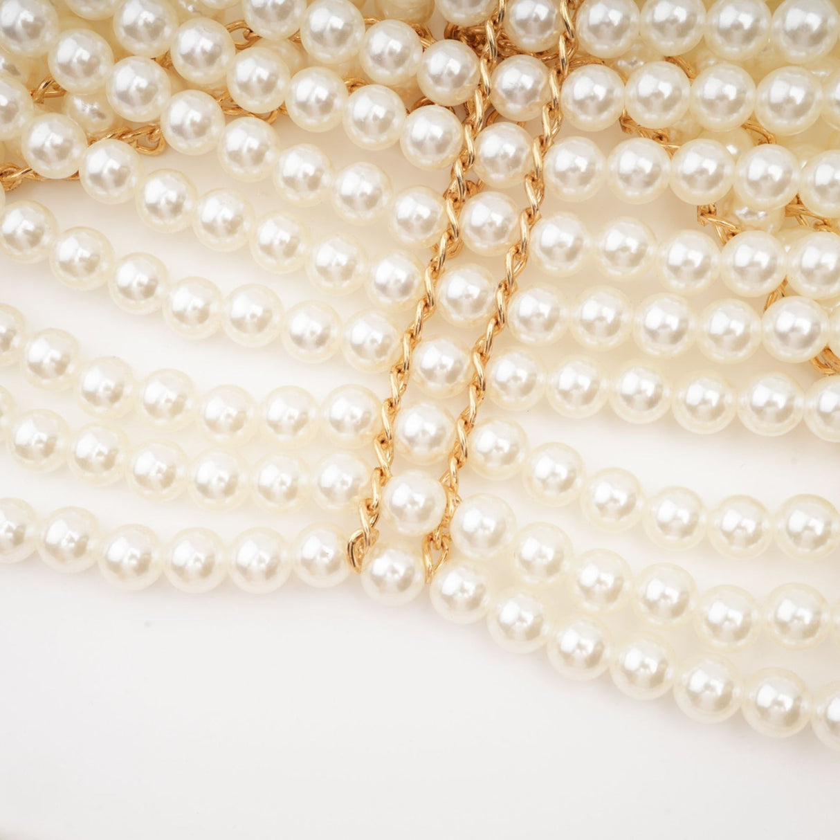 Patrizia Shawl White Faux - Pearl Open - Back