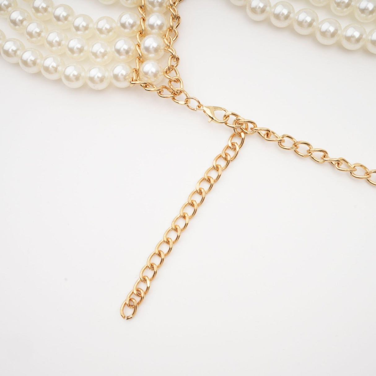 Patrizia Shawl White Faux - Pearl Open - Back