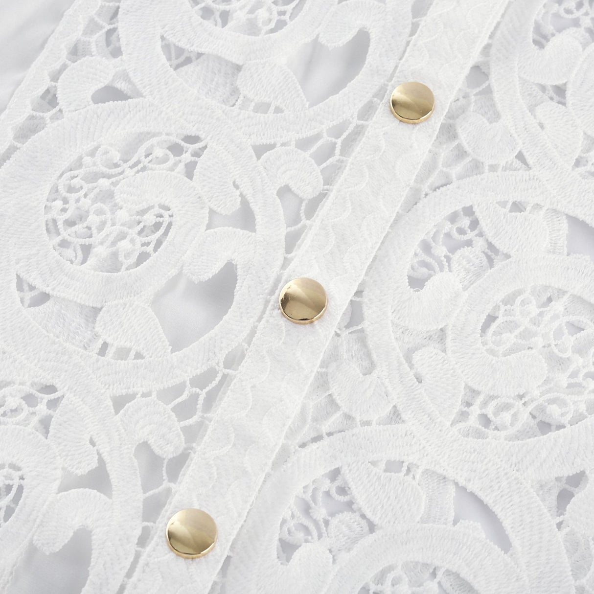 Patrizia Shirt & Skirt White Lace Floral Set