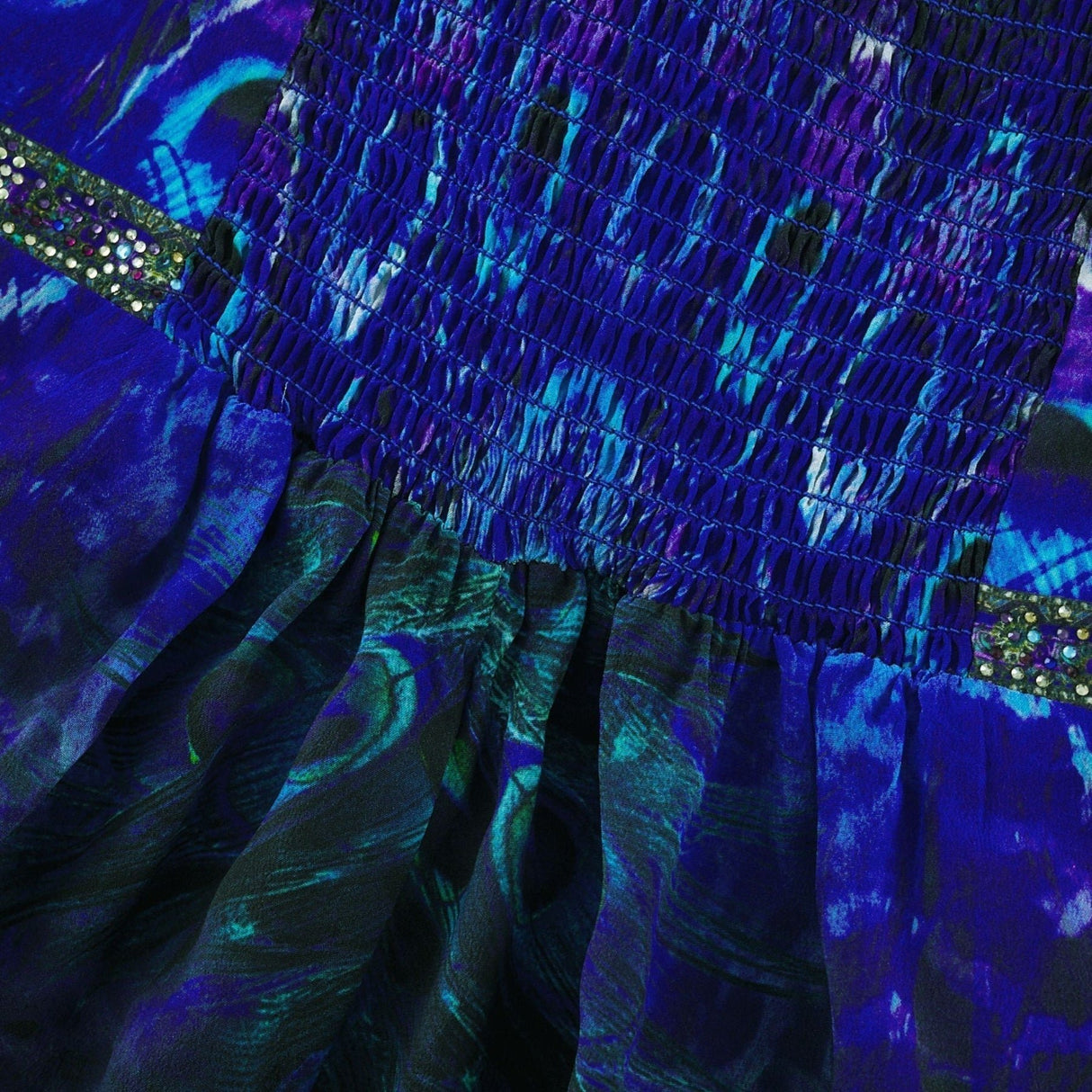 Peacock Print Halterneck Wide - Leg Silk Jumpsuit